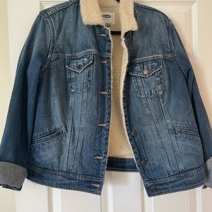 Old Navy fleeced lined denim jacket